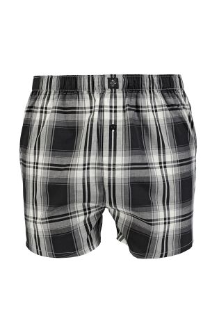 Black Mix Woven Boxers Four Pack